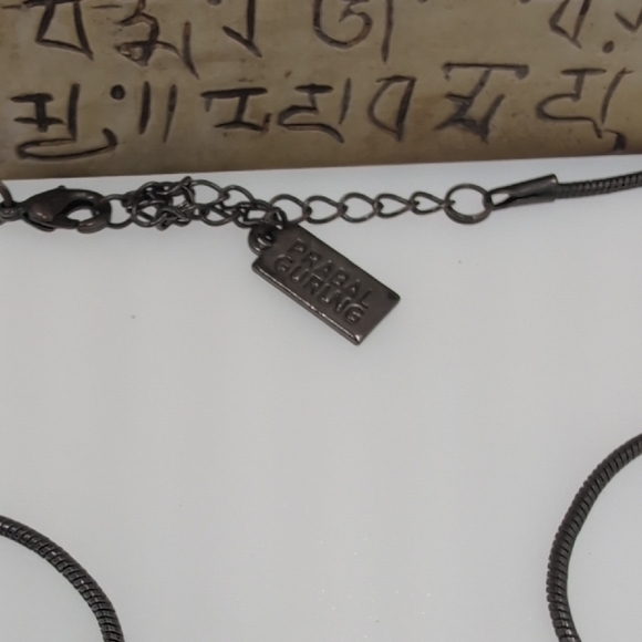 Prabal Gurung Gunmetal Black Geometric Necklace - Picture 3 of 5